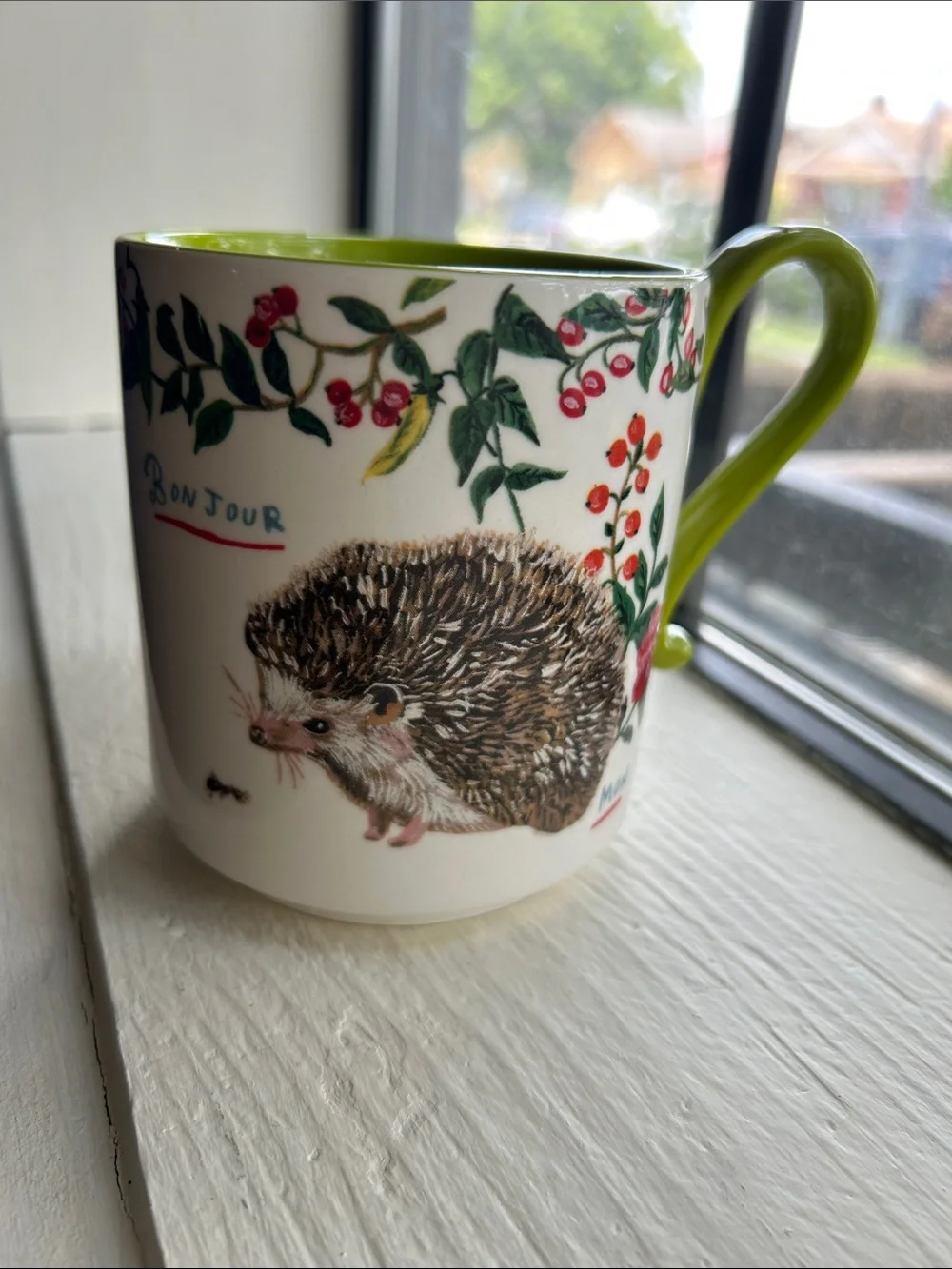 Rare Anthropologie Nathalie Lété Heritage coffee mug cup like new